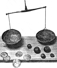 складные весы для взвешивания серебра, гирьки и арабские монеты-дирхемы