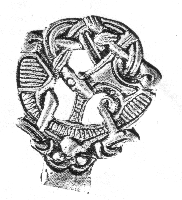 скандинавская подвеска в стиле борре (владимирские курганы)